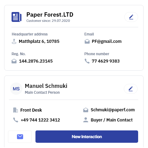 Account overview